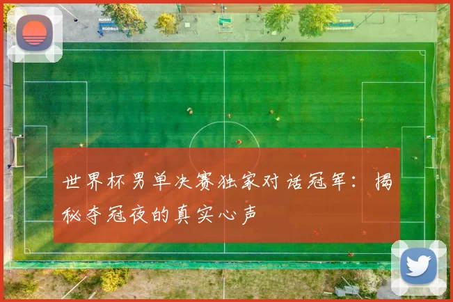 世界杯男单决赛独家对话冠军:揭秘夺冠夜的真实心声